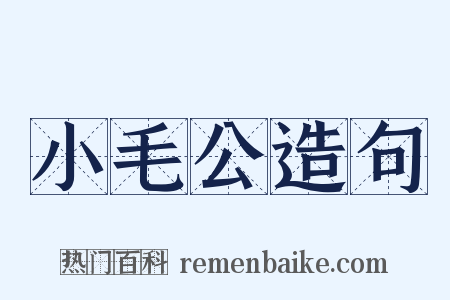 小毛公造句是什么意思的图片
